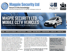 Tablet Screenshot of magpie-security.co.uk